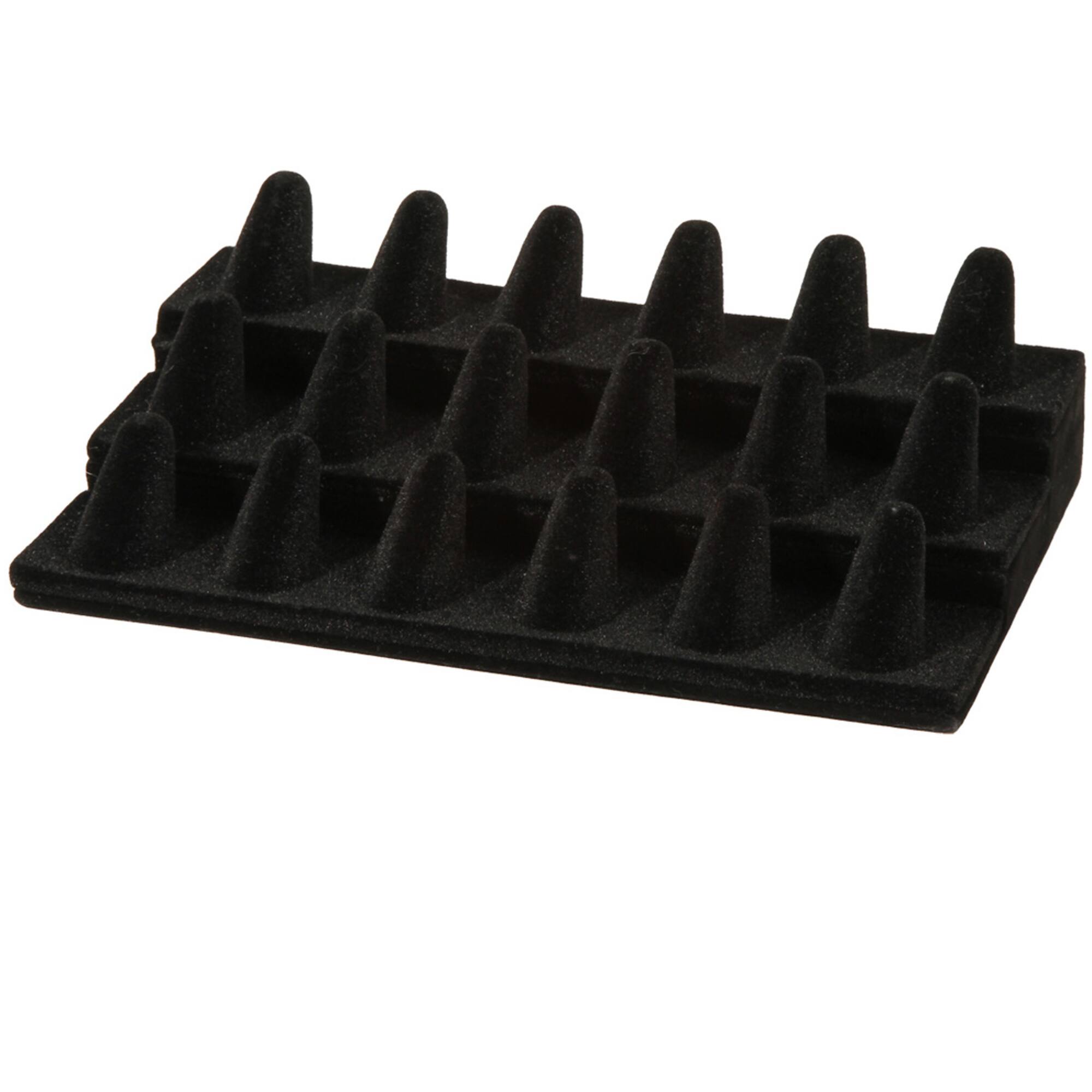 Black Velvet 3-Tier Ring Peg Display by Bead Landing™